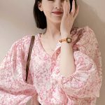 New French Pink Floral Shirt CA24030711