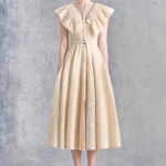 2025 Spring/Summer Ruffled V-neck Dress CA025032713BE