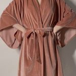 Velvet Low-cut padded suspender nightgown outer robe CA24112037RGD