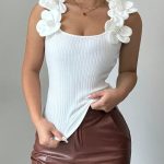 New summer fashion knitted sleeveless top CA225042283W